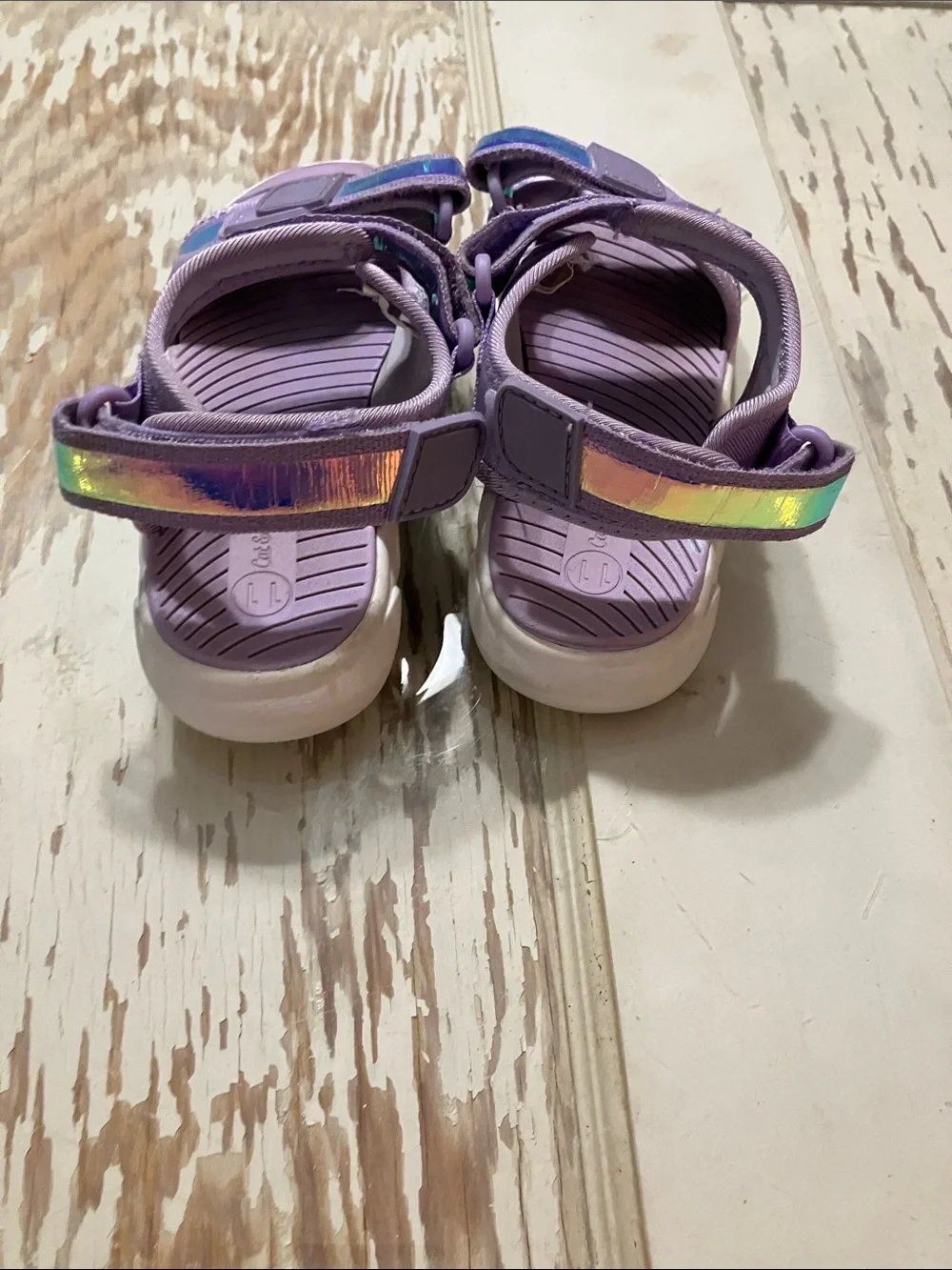 Kids Lavender Adjustable Strap Sandals